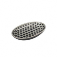 Мыльница настольная керамика Magic серый B4456-4