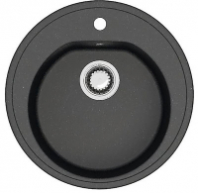 Мойка Черая (черн.) глянец 510х510х191 с сифоном GOTA ROCIO