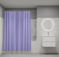 Шторка д/ванной с кольцами 200x180 см, PЕ, сиреневый, IDDIS, P08РЕ18i11