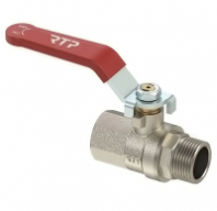 Кран шар руч. 1 г/ш лат никель PN40 RTP