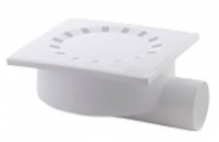 Трап горизонтальный 50 пласт. 150*150мм. белый внутр.канал. РосТурПласт
