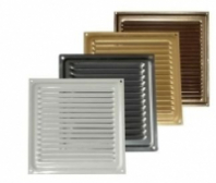 Решетка вентиляционная 100*100 металл. РМ1010 белая 1/50, ЭКО, без сетки