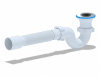 Сифон д/душ.поддона 1 1/2*40 с гофрой 40*50 Ани Пласт Е115 1/45