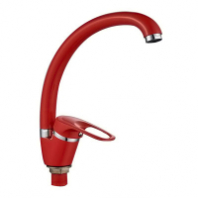 Смеситель д/кухни шар. с высоким изливом, креп.гайка цвет красный G282456 d40 Фактура GOTA ROCIO®