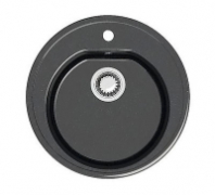 Мойка Черая (черн.) глянец 510х510х191 с сифоном GOTA ROCIO