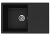 Мойка Модель GR 735-004 (черный оникс) матовая без отверстия под смеситель SOFT-TOUCH 735*475*175 с сифоном GOTA ROCIO