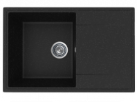 Мойка Модель GR 735-004 (черный оникс) матовая без отверстия под смеситель SOFT-TOUCH 735*475*175 с сифоном GOTA ROCIO