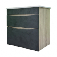 Подстолье Женева 750 (2 ящика) Дуб сонома/Графит бетон под ум.Quadro 750 GOLDEN FOX