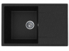 Мойка Модель GR 735-004 (черный оникс) матовая без отверстия под смеситель SOFT-TOUCH 735*475*175 с сифоном GOTA ROCIO
