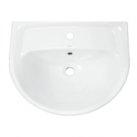Умывальник Эталон 55 белый Эконом Sanita без крепежа и кронштейнов (к арт. 502134 крепеж и арт. 505588 кронштейн)