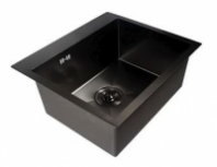 Мойка премиум подст.монтаж нерж.сталь 3мм 500*440 с сифоном, коландером Графит GOLDEN FOX®