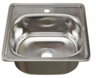 Мойка врез 38х38 (0,6) вып 1 1/2 15см с гофросифоном