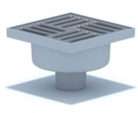 Трап ПП с вертикальным спуском 50 нерж.решетка  150*150  АНИ пласт ТА5212