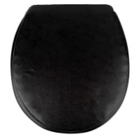 Сиденье д/унитаза мягкое черное "Сантис"
