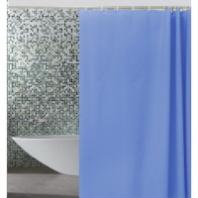 Шторка д/ванной 180*180см с кольцами голубой 0039А ZALEL Шторка д/ванной 180*180см с кольцами голубой 0039А ZALEL