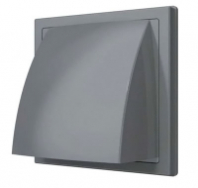 Выход вытяжной стенной пластик. 100ВСП с обратным клапаном D100 Виенто серый 175К100ФВ Выход вытяжной стенной пластик. 100ВСП с обратным клапаном D100 Виенто серый 175К100ФВ