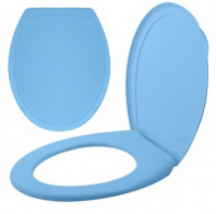 Сиденье д/унитаза жёсткое "Классик" голубое 1/10