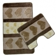 Набор ковриков д/ванной 2 предмета 60*100/50*60 HURREM Brown