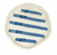 Мыльница настольная керамика Ривьера синяя полоска