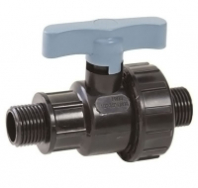 Кран шаров. для ПНД труб компрес. наруж.рез. 3/4*1 ITAL