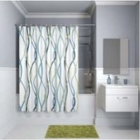 Штора д/ванной комнаты с кольцами GOTA ROCIO® 8863 Wave 180*180 1/25 Штора д/ванной комнаты с кольцами GOTA ROCIO® 8863 Wave 180*180 1/25