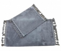 Набор ковриков д/ванной 2 предмета 60*100 Rabbit grey (с кисточками)