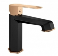 Смеситель Гайд д/умывальника шар. 10610 черный с золотом латунь GOLDEN FOX 1/10