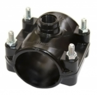 Седелка ПЭ с внут. труб. резьбой 63-1" 4 болта (обж) ТПК-АКВА 1/30