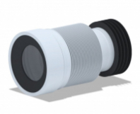 Слив д/унитаза 231/500 гибкий с выпуском 110мм резин. Ани Пласт К828 1/20