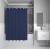Шторка д/ванной с кольцами 200x180 см, PE, темно-синий, IDDIS, P05PE18i11