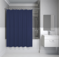 Шторка д/ванной с кольцами 200x180 см, PE, темно-синий, IDDIS, P05PE18i11 Шторка д/ванной с кольцами 200x180 см, PE, темно-синий, IDDIS, P05PE18i11