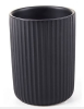 Стакан для зубных щеток керамика Плиссе черный матовый СЕ1610QA-ТВ