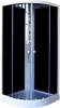 Душ.кабина 90*90*210 низкий поддон, перед.тон.стекло, заднее черное ст. матовый хром профиль EС931 PARLY (4 части)