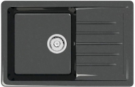 Мойка Энди Z16Q4 (черн.) глянец 740x490x210 с сифоном GOTA ROCIO