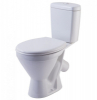 Унитаз-компакт Стандарт белый с арматурой, кос. вып., ниж. подв., антивсплеск, сиденье полипропилен (г.Киров)