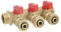 Коллектор резьбовой 3/4*16-2 с 2 кранами PF mv266.2