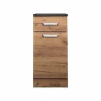 Стол разделочный 400 (1 ящик) "Муви" дуб крафт золотой столешница Дуб обожженный