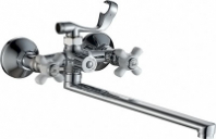 Смеситель д/ванны с 2-мя рукоятками с изливом L-27 перекл.душа G324910 Глазурь GOTA ROCIO® 1/10 