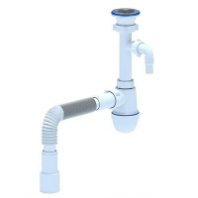 Сифон 1 1/2*40 с гофрой 40*40/50 с носиком Ани Пласт C0315 1/30