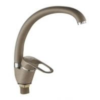 Смеситель д/кухни шар. с высоким изливом, креп.гайка цвет песочный G282454 d40 Фактура GOTA ROCIO®