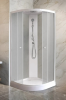 Душ. кабина Parly EF1031 (100*100*210) низкий поддон, передние стекла матовые, задние стекла матовые, профиль белый ( 4 части)