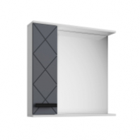 Шкаф зеркальный Куба 500 прав (1 дверь) графит GOTA ROCIO Шкаф зеркальный Куба 500 прав (1 дверь) графит GOTA ROCIO