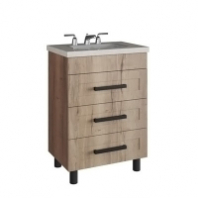 Подстолье Мокко 700 (3 ящика) крафт табачный/дуб санремо под умывальник Paola Mario 70 Golden Fox