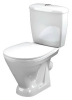 Унитаз-компакт Радуга тарельчатый белый с сиденьем, с арматурой, монокороб Стандарт (г.Ст.Оскол)