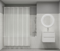 Шторка д/ванной с кольцами 180*180см, PEVA, белая P08PV11i11, IDDIS Шторка д/ванной с кольцами 180*180см, PEVA, белая P08PV11i11, IDDIS