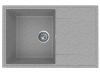 Мойка Модель GR 735-003 (светло-серый) матовая без отверстия под смеситель SOFT-TOUCH 735*475*175 с сифоном GOTA ROCIO