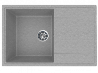 Мойка Модель GR 735-003 (светло-серый) матовая без отверстия под смеситель SOFT-TOUCH 735*475*175 с сифоном GOTA ROCIO