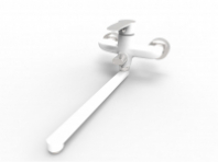 Смеситель д/ванны шар. с длинным изливом, перекл.душа  G094763 Catalonia белый GOTA ROCIO 1/10