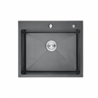 Мойка премиум нерж.сталь 3мм 600*450 с сифоном Графит Golden Fox