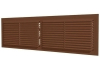 Решетка вентиляционная переточная 450*130 4513ВР дверная АБС коричневая 1/30